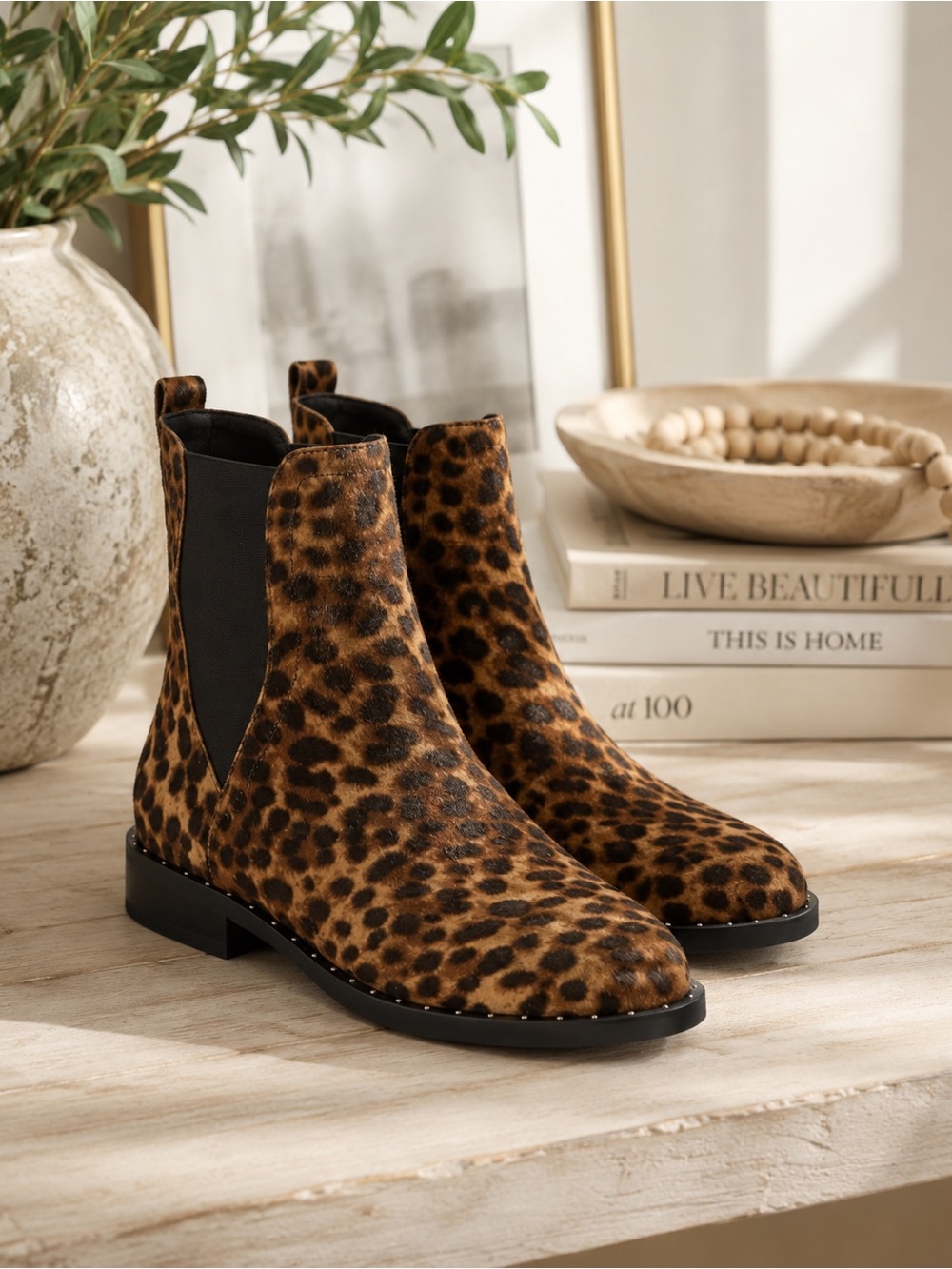 Rebecca Minkoff Sabeen Too Genuine Calf Hair Chelsea Ankle Boots - Size: 6